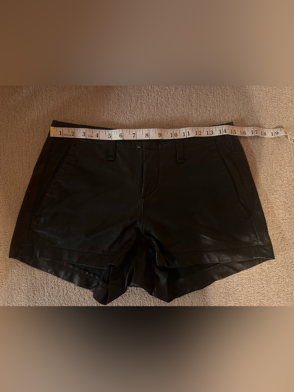 rag & bone Black lamb Leather Women’s Shorts - Picture 5 of 5